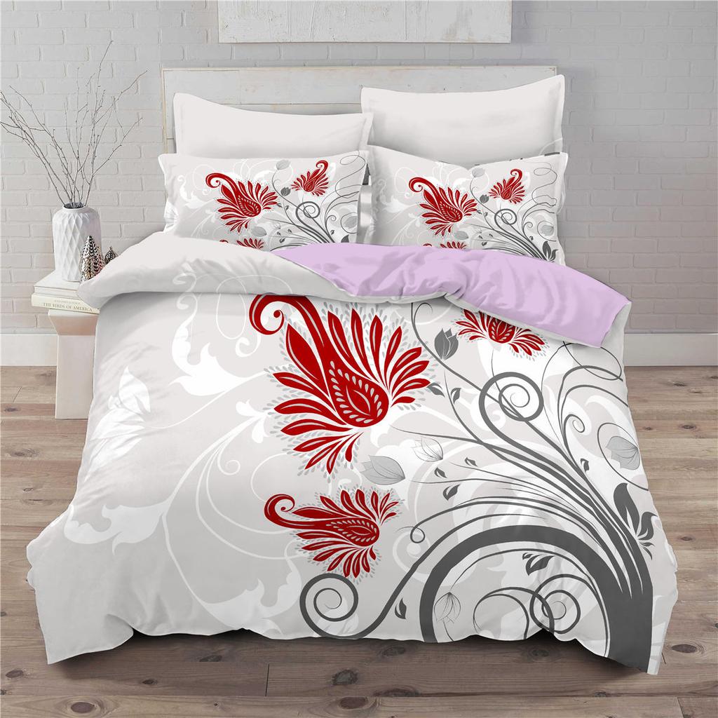 Candies And Flowers Floral Duvet Cover Sets For Kids, Pink Bedding, 3D Bed Set,Queen And King Bedroom,Home Textile,Spring Winter