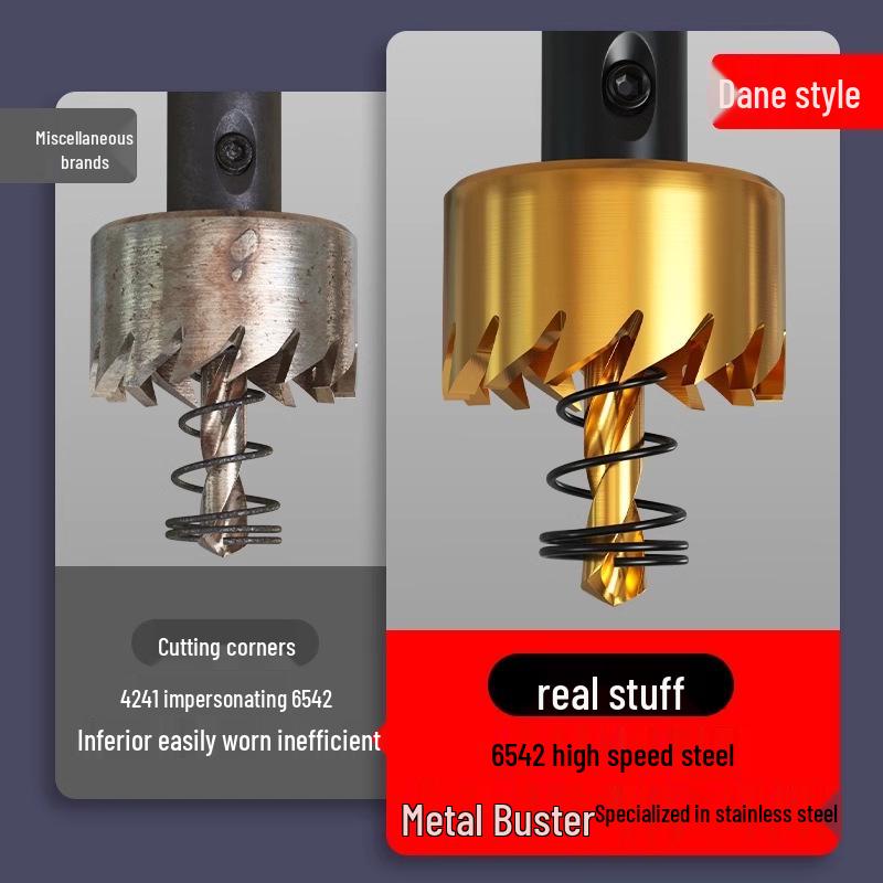 High-Speed Steel Hex Shank Stainless Steel Hole Saw Drill Bit for Metal Sheets