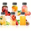 6pcs Reusable Transparent Plastic Juice Bottles with Lids, For Beverages, Smoothies, Milkshakes, Fridge Storage Containers
