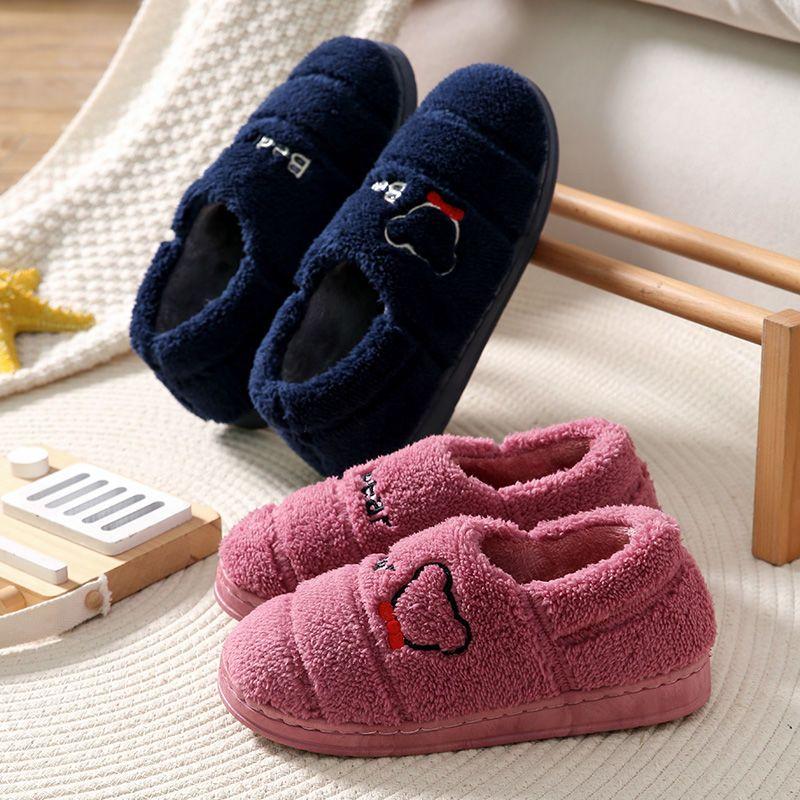 Женские домашние тапочки на платформе — фото 10