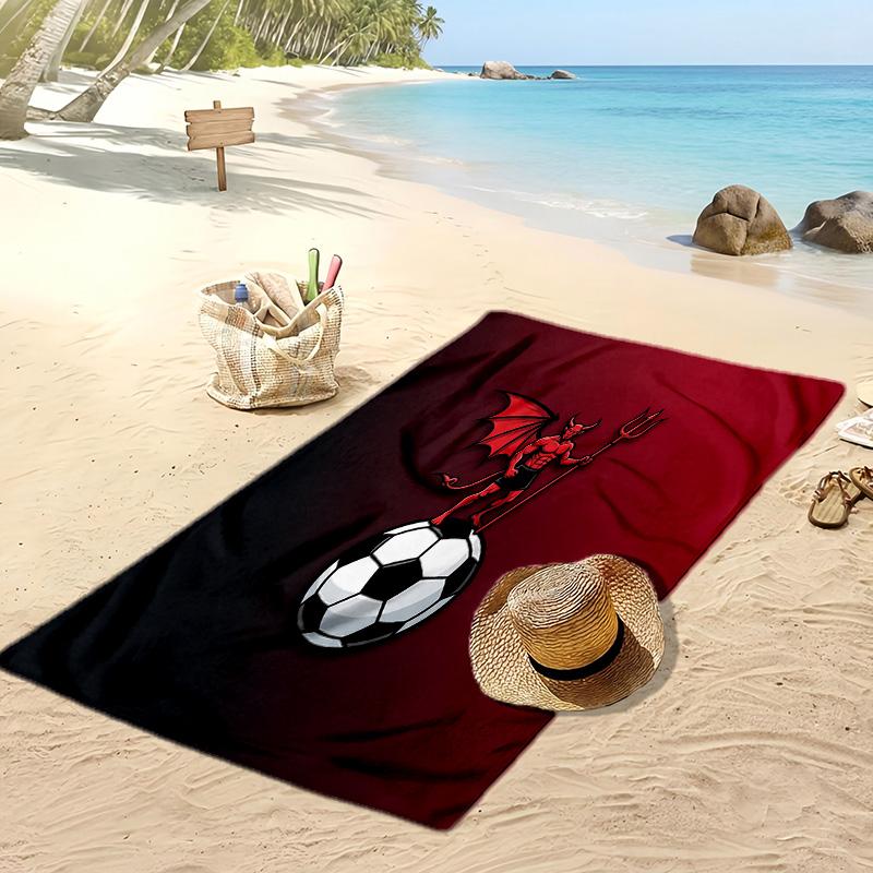 Belgien Fußball Druck Strandtuch Schnelltrocknend Super Saugfähig Weich Badetuch zum Schwimmen Strand Reisen Fan Souvenir Geschenk