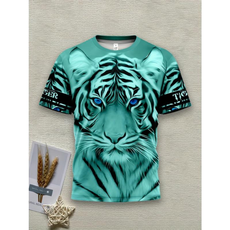 Men's T-Shirt 3D Red Skull Print Short Sleeve Round Neck Casual Streetwear Graphic Tee Top Fashion Summer Clothes For Men Boys Gift