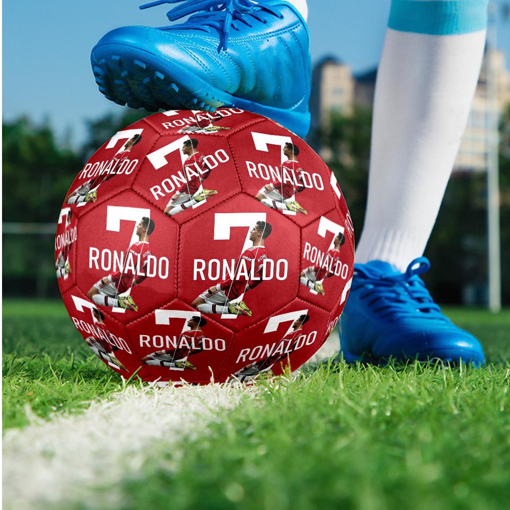 Cristiano Ronaldo Thema voetbal Maat 5 Voetbal Zachte Touch Professionele Trainingsbal voor Buitensporten