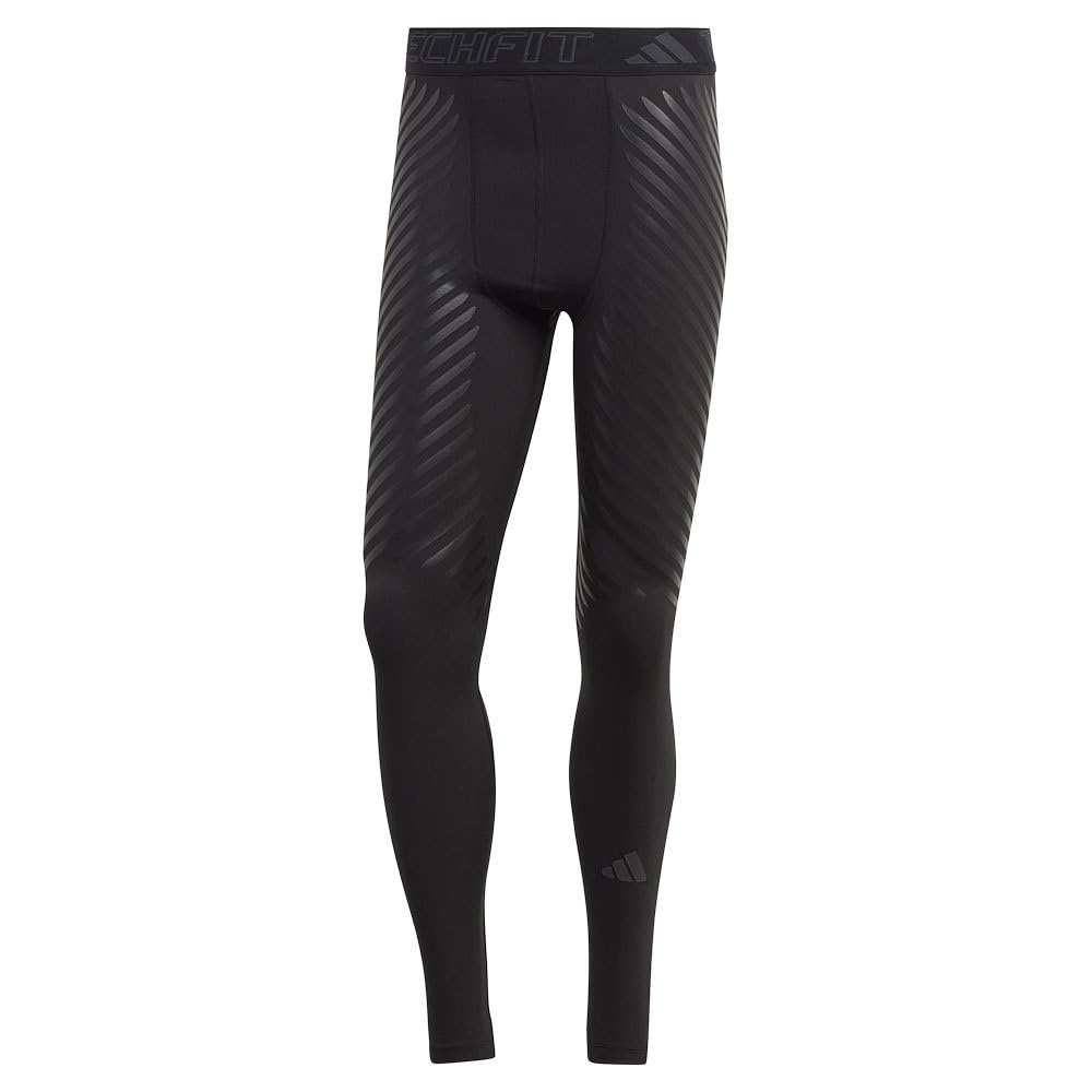 Adidas TechFit Control x Size XL RHEON™ Full-Length Leggings, Men's MMI02, Black/Black (HS9812),