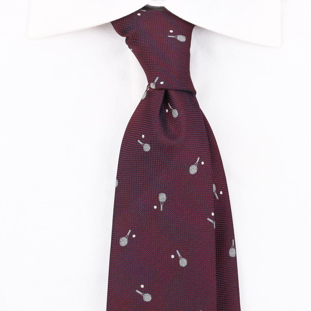 Cravată Bărbați Retro Roșu Închis Britanic 8Cm Înaltă Sens Rochie Profesională Business Cu Dungi Nuntă Mire Tendință Nuntă