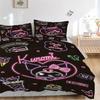 3pcs Kuromi's Sweet Adventure Bedding Set, Including Without Filling, Soft and Comfortable Home BedroomH067
