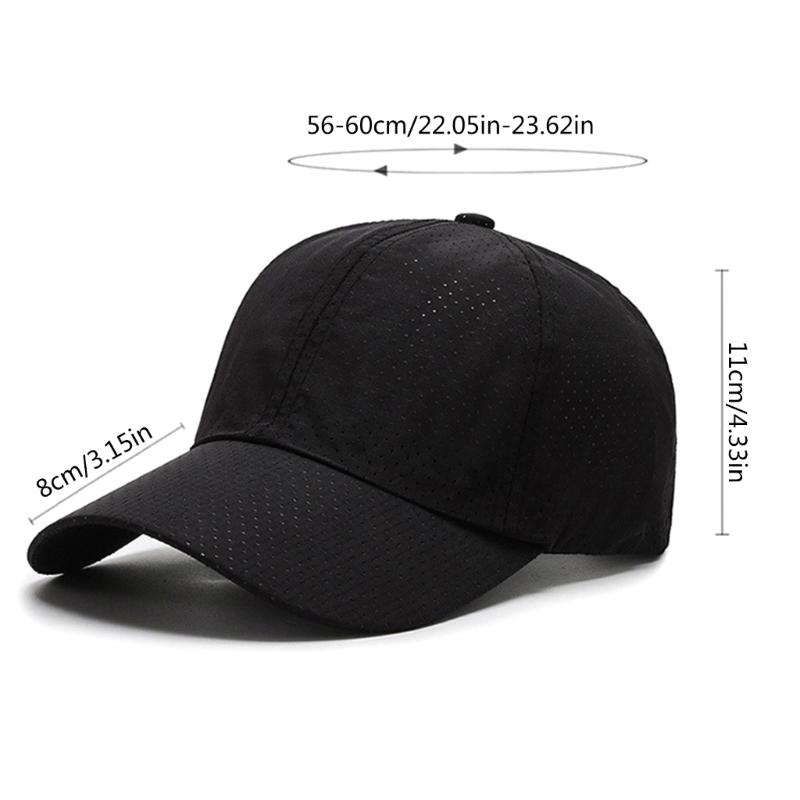 Breathable Quick Drying Baseball Caps Adjust Size Sun Hat Fishing Climbing Hunting Travel Visors Hat for Male Adult