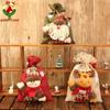3D Christmas Doll Candy Bag with Red Burlap - Holiday Gift Bag for Children