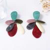 Personality Trend Simple Irregular Resin Special-shaped Geometric Shape Color Matching Jelly Resin Women's Earrings