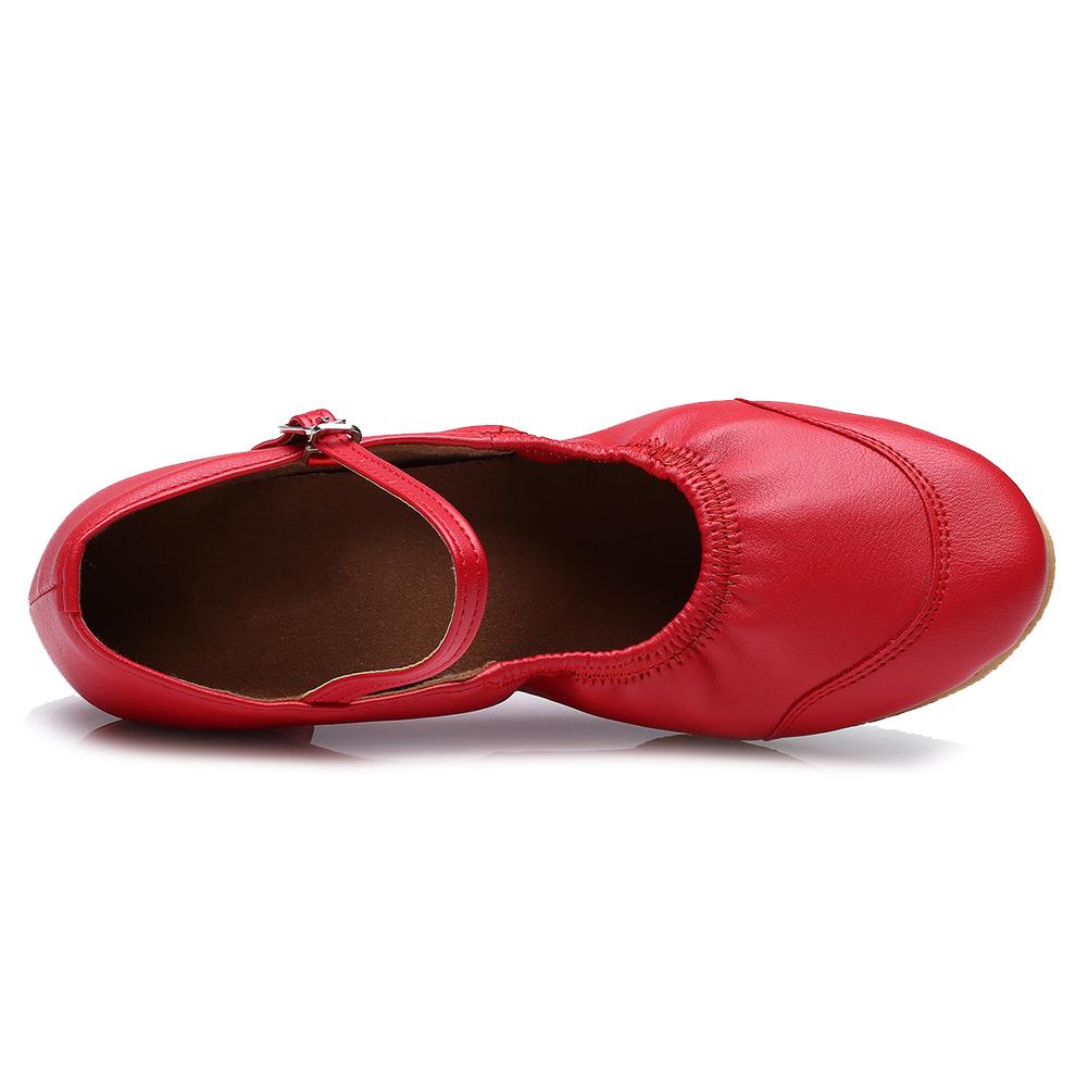 Neue Square Dance Schuhe Damen Moderne Stepp Latein Tanzschuhe für Damen Jazz Lederschuhe Mittlerer Absatz