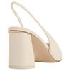 Charles & Keith Fashion Open-Back Chunky Heel High Heels 6.6cm Women high heels Beige CK1-60361462_CHALK