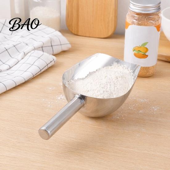Rust-proof Food Scoop Stainless Steel Ice Scoop, Multipurpose Metal for Machine, Small Scooper Kitchen Grain Bucket, Gadgets Cookie Flour Pet