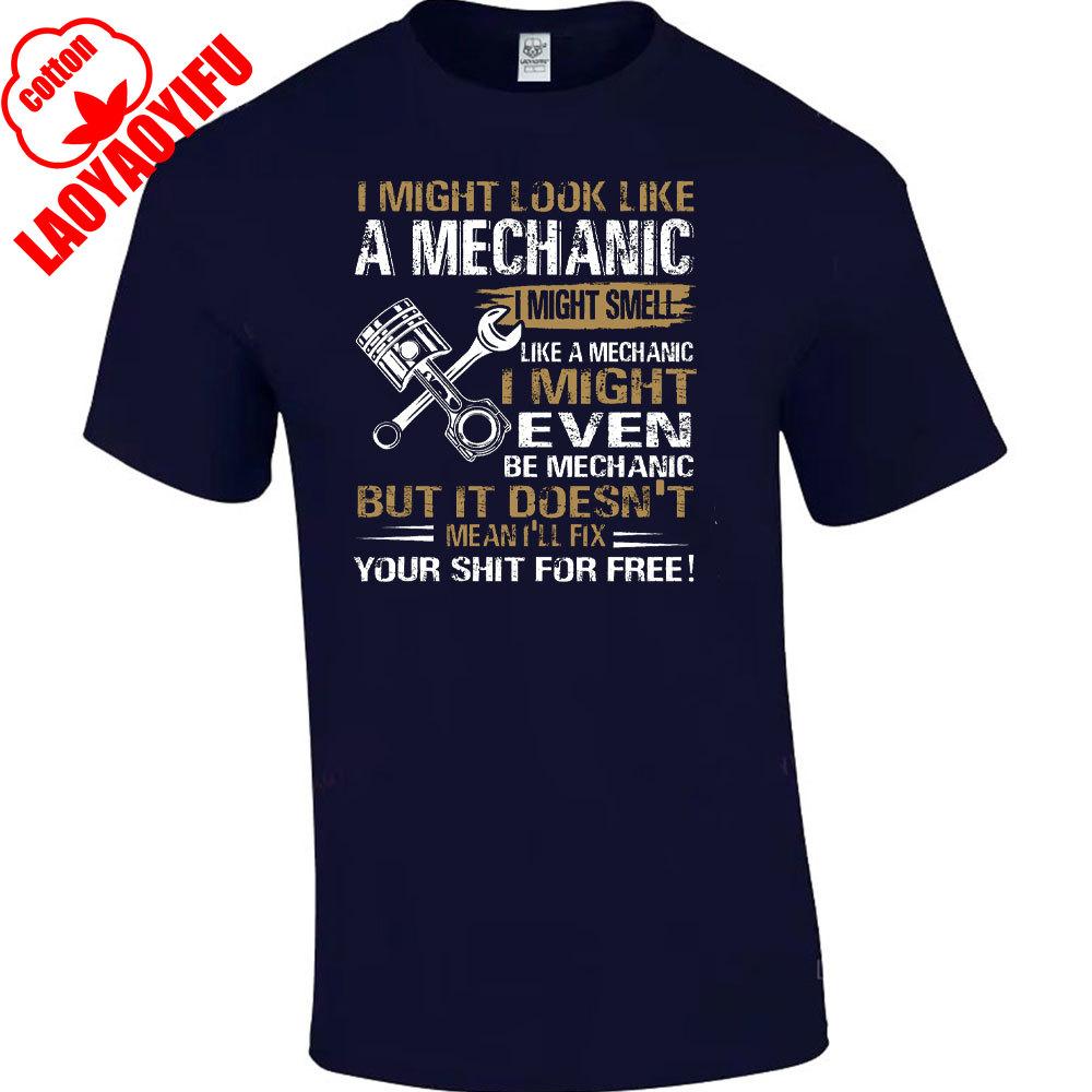 Engineer T-shirt Mechanical Repair Parts Men's Tools Print T-shirt Casual Short Sleeve Crew Neck Tee Men's Clothing for Outdoor