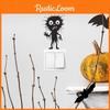 Halloween Black Features Cartoon Switch Sticker Pvc Wall Decor For Living Room