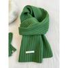 Wool 100ool pure wool scarf gloves two-piece set knitted autumn and winter warm solid color scarf couple
