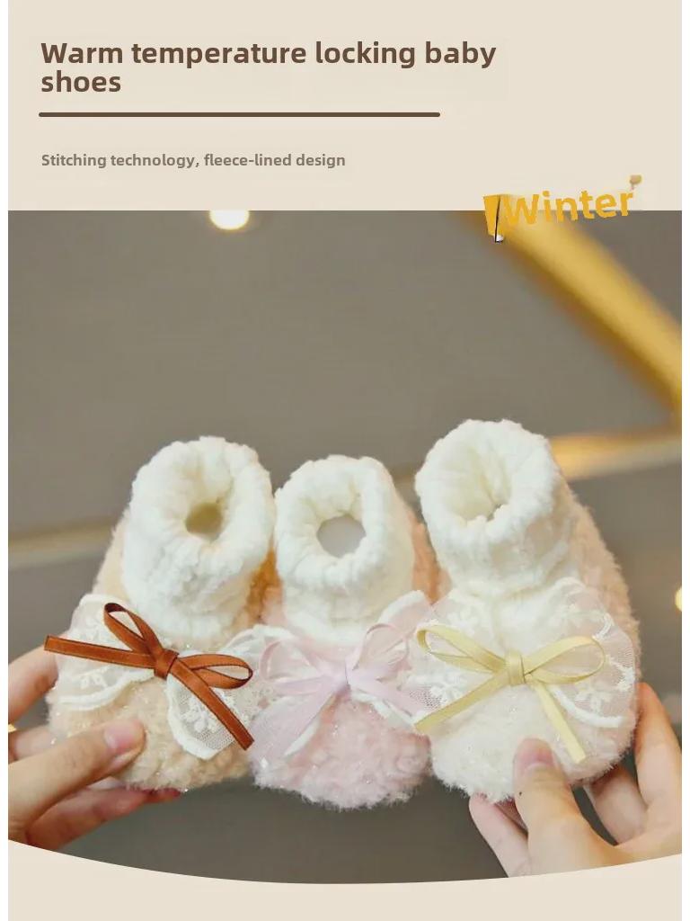 Warm Baby Winter Shoes with Velvet for 0-12 Months