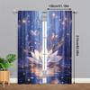 2 Pcs Magic Lotus Zen Spa Dragon & Butterfly Print Curtains – Scenic Theme for Home Office Bedroom Kitchen