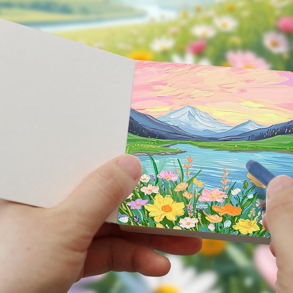 Thick acrylic cardboard specifically designed for art students can be torn off for painting, drawing notebook for students