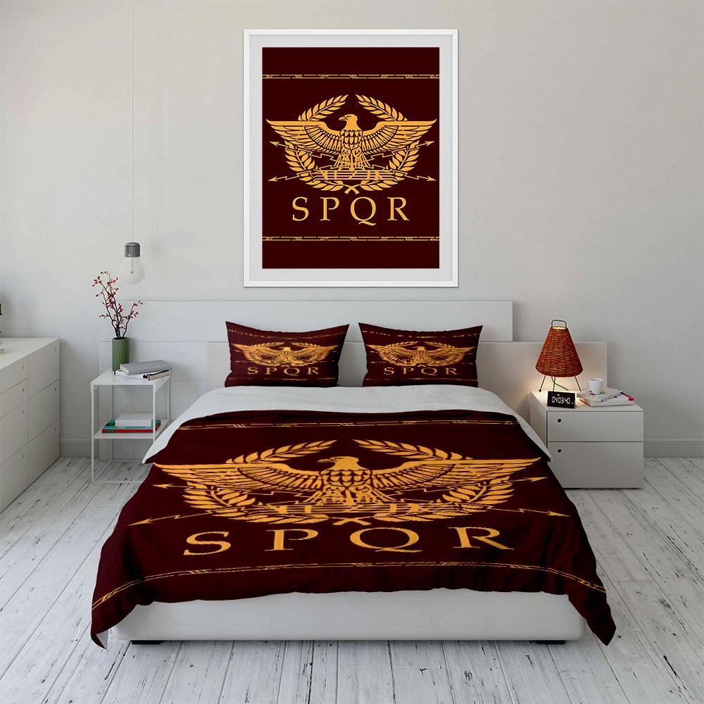 Golden eagle with laurel. Bedding sets Duvet cover sets Duvet covers Pillowcases(1* Duvet Cover 2* Pillowcases without duvet insert)