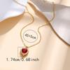 Love-themed Vintage Pendant Necklace for Women, Stylish and Versatile, Featuring A Subtle Set of Zirconia Stones On The Collarbone.