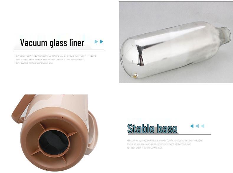 Leather-Covered Glass Liner Thermos Bottle for Dorms - Keeps Water Hot