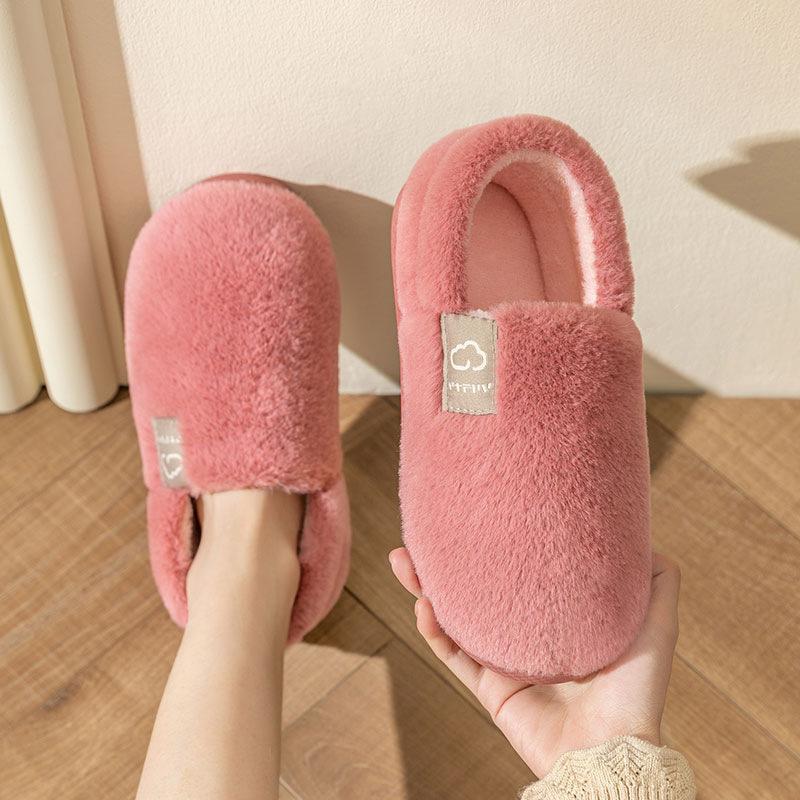 Cotton slippers men's autumn and winter indoor home bag and thick-soled outer wear warm confinement plush cotton shoes customization