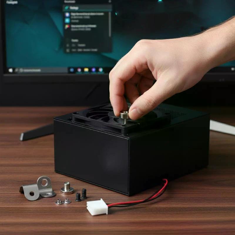 General M4 Chassis Heat Sink Fan Vertical Magnetic Suction Screw Nut Fan Fixed Cabinet Machine Heat Dissipation DIY Modification