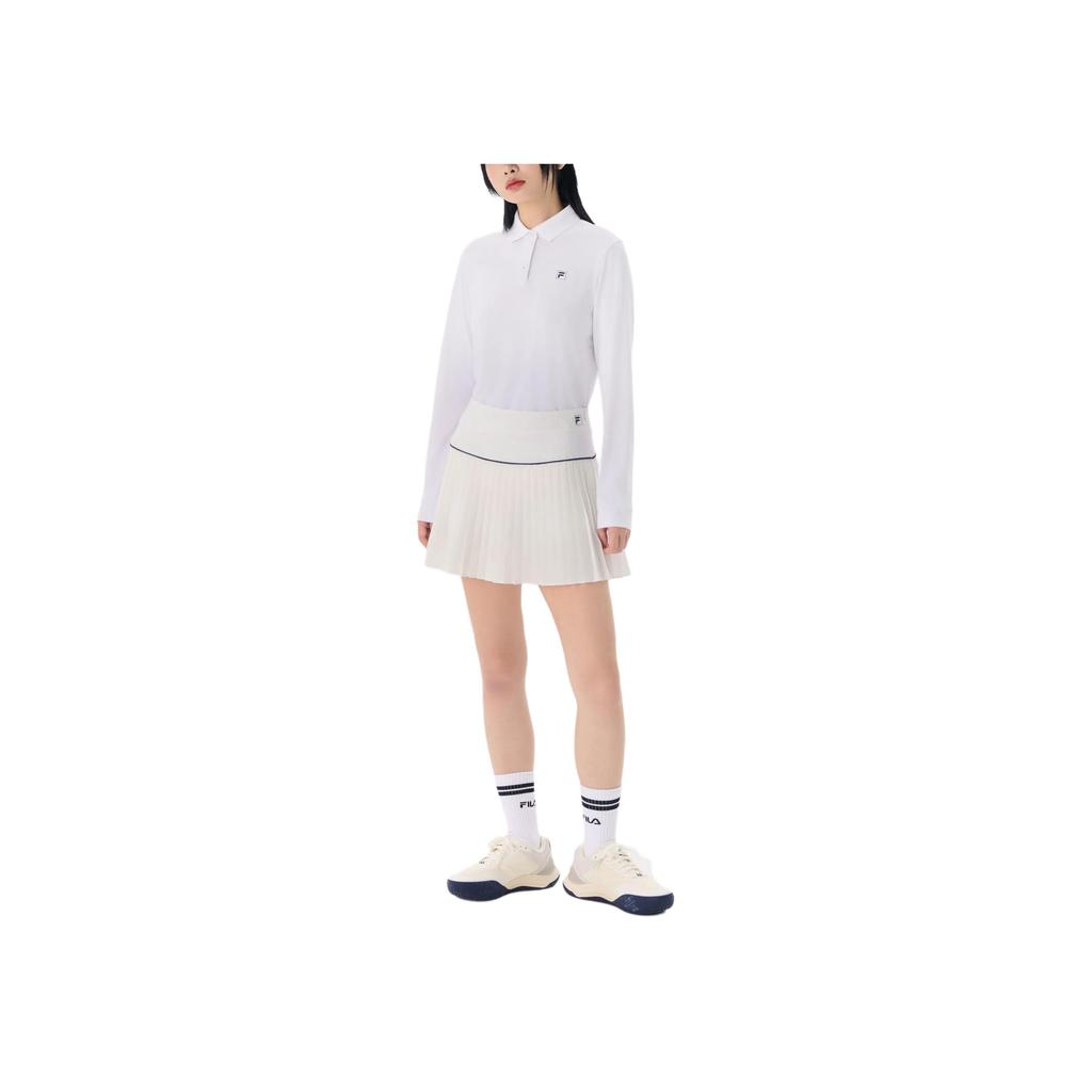 New FILA Polo Shirts Unisex White FS2TLG3301-UOWH