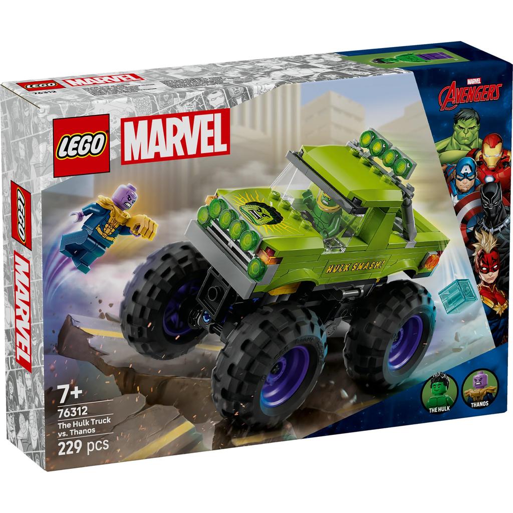 LEGO Marvel Hulk Truck vs. Thanos Toy - Birthday Present - Building Blocks - Boys, Girls, Children Ages 7, 8, 9 - Elementary School Students - Marvel