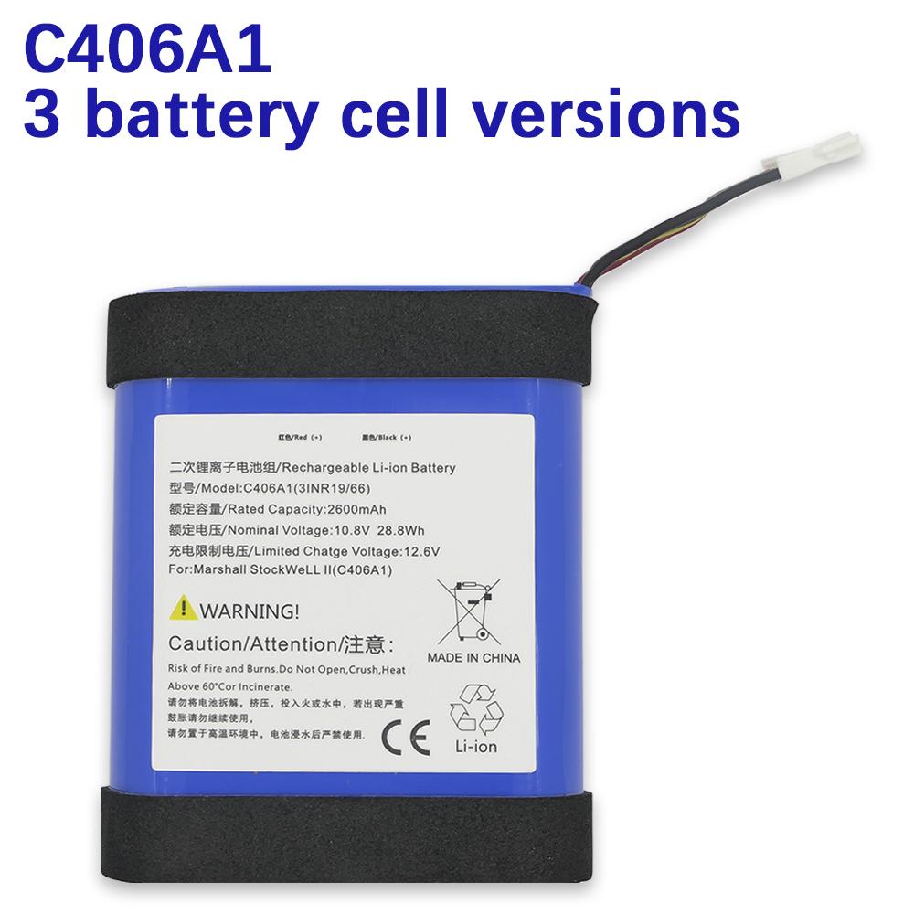 NEW Replacement Battery C406A3-1 C406A1 For Marshall Stockwell II Bluetooth Speaker Batteries