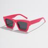 Luxury Designer Pink Square Sunglasses Women Small Full Frame Gradient Lens UV400 Vintage Eyewear