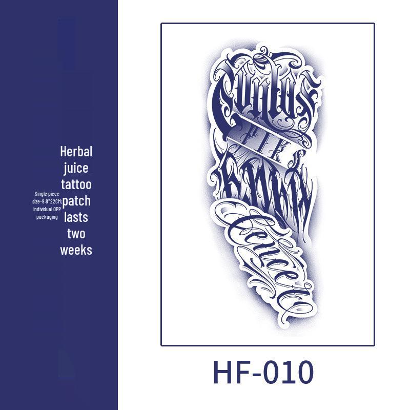 Waterproof Long-lasting European-American Herbal Arm Tattoo Sticker for Men