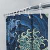 Large Wave Shower Curtain Waterproof Bathroom Decor Home Textile Custom-Made Polyester Fabric Creative Pattern Blue Color Aliexp