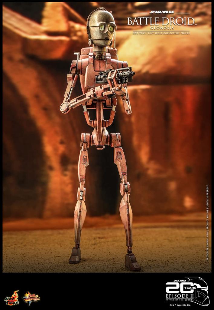 Movie Masterpiece Star Wars Episode II: Attack of the Clones Battle Droid (Geonosis) 16 Scale Figure Brown Height approx. 31cm MMS649