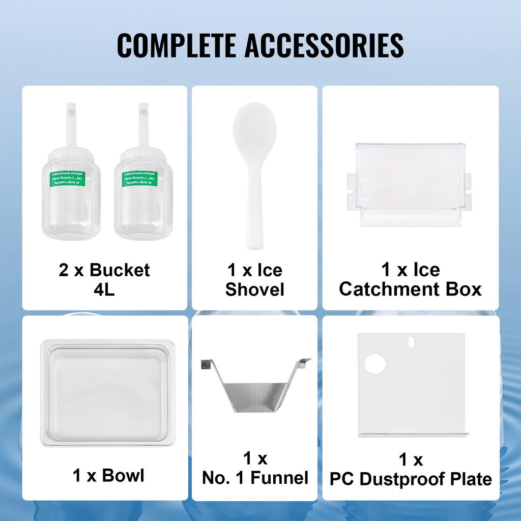 VEVOR Commercial Snowflake Ice Machine, 397LBS/24H Snowflake Ice Maker, Stainless Steel Ice Shaver Machine, Electric Snow Cone Maker