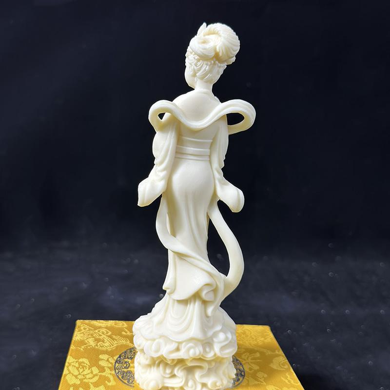Jade Rabbit Chang'e Fairy  Decorative Statue Chinese Mythological Characters Home Room Office Deco Art Statue 18cm / 7.07 In