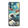 Goldene Große Welle von Kanagawa Surf Handyhülle Für Oppo Find X5 A54 A53 A52 A9 2020 A15 A95 A16 A76 A74 Reno7 SE Reno6 Pro 5G Hülle