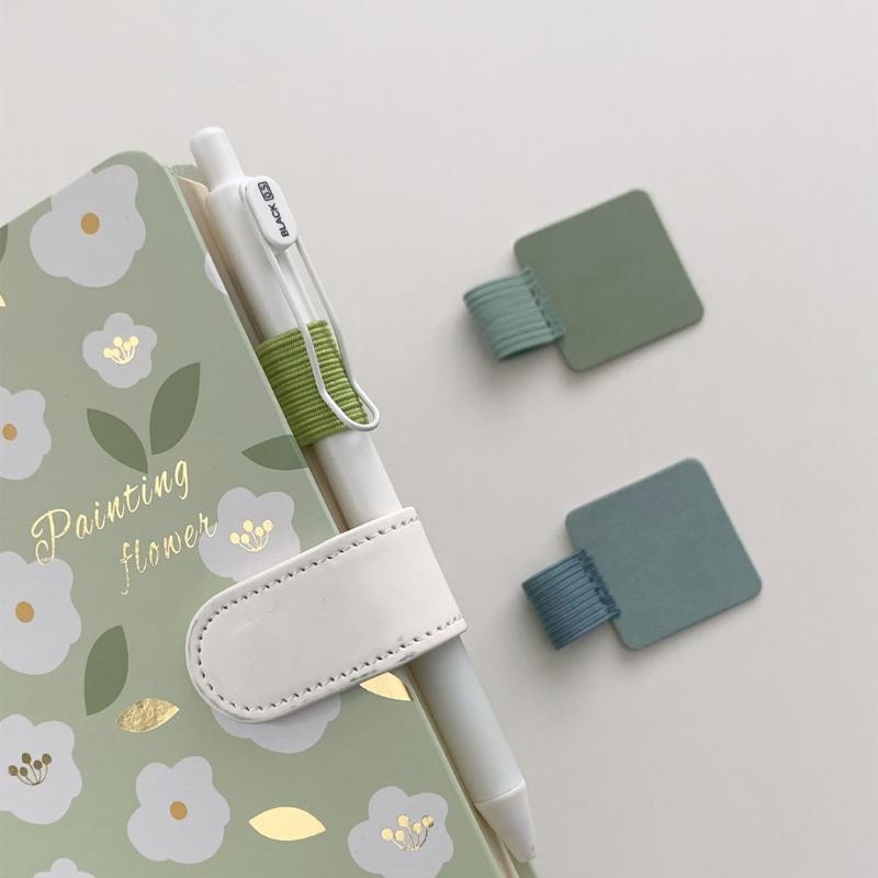 5/10Pcs Self-Adhesive Pen Clip Elastic Pen Loop Holder For Notebooks Journals Planners Accessories Office School Supplies