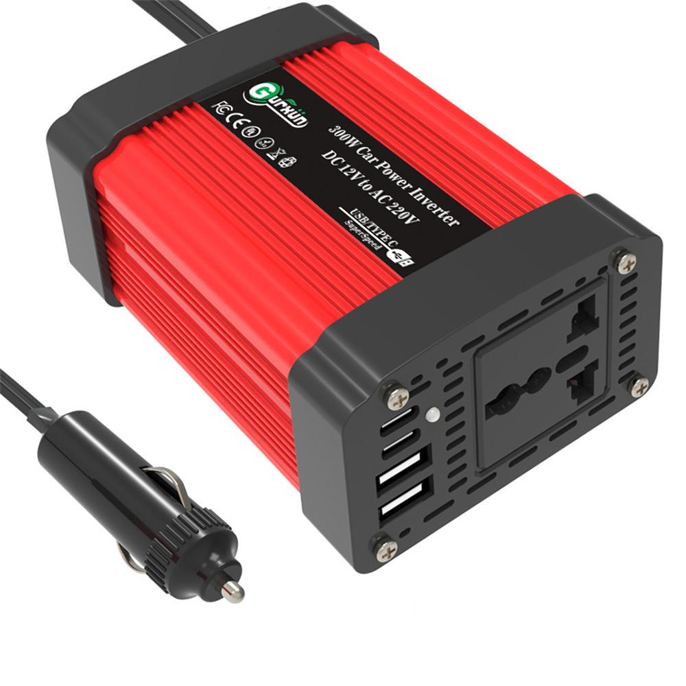300W Car Power Inverter 12V to 220V Voltage Converter Portable Charger for Phone/Speaker/Camera, European Standard