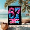 1PC Custom Name Drippy Number Art Beach Towel Highly Absorbent And Sand-Resistant Towel for Swimming, Pool, Yoga, And Travel Lightweight