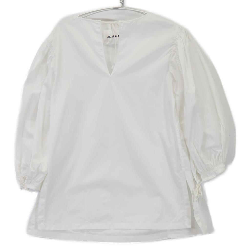JIL SANDER JSPQ560305 White puff sleeve blouse tops 34 whiteUsed