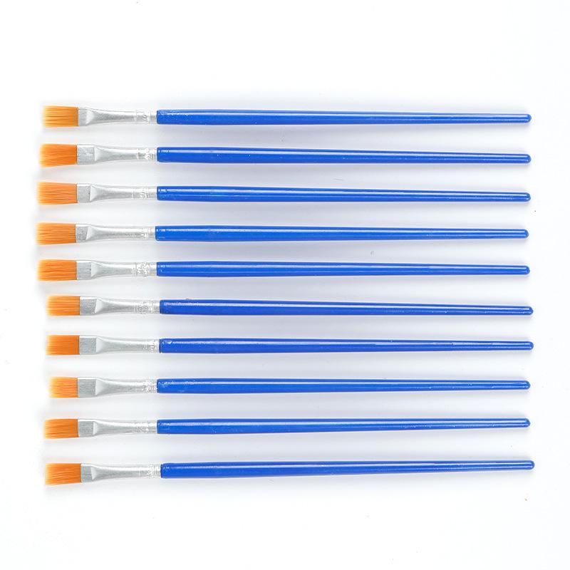 Children s Nylon Bristle Paintbrush Set - Flat & Pointed Tips for Digital Oil Art & Doodling
