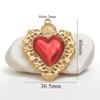 1 Piece 304 Stainless Steel Pendant Charm Red Heart Enamel 18K Gold Plated For DIY Necklace Bracelet Jewelry Making Findings