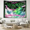 Wicked Print Tapestry, Backdrop, Easy Setup, Ideal for Bedroom, Office & Living Room, with Aesthetic Wall Hanging Decor.