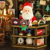 DIY Christmas Miniature House Kit LED Mini House Craft Toy with Furniture