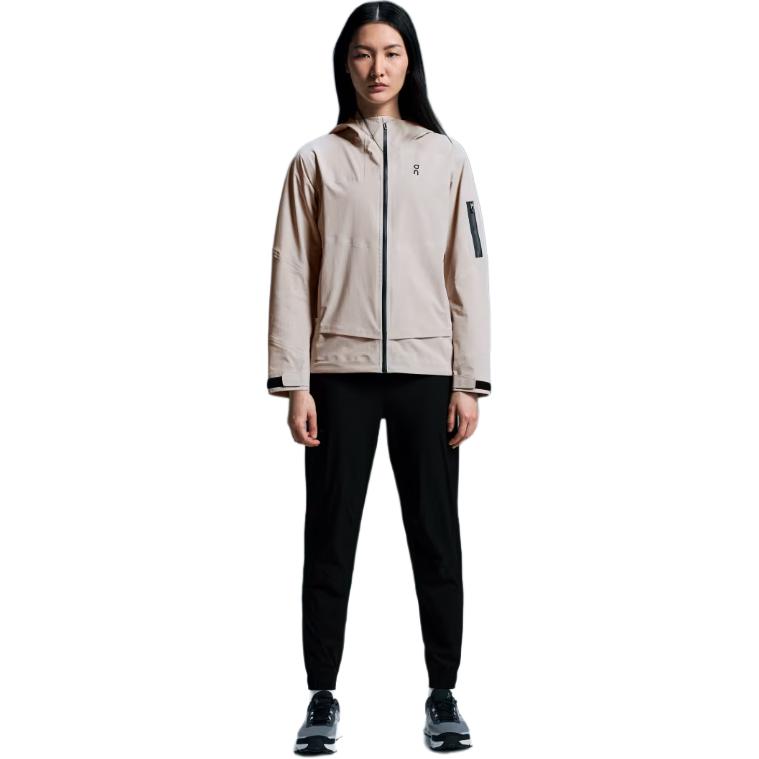 On Trek Waterproof Breathable Lightweight Durable Hooded Jacket Women Jacket Gray White 1WE10380554