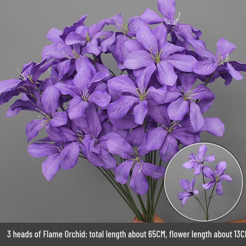 10-Piece Purple Floral Artificial Flower Set for Wedding and Aisle Decor