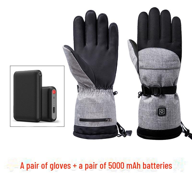 Herren Beheizte Winter Touchscreen Wasserdichte Ski- & Motorradhandschuhe