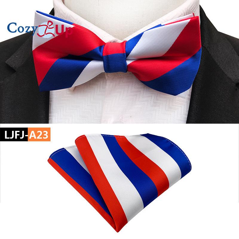 Costum Din Două Piese Papion Paisley Și Batista De Buzunar