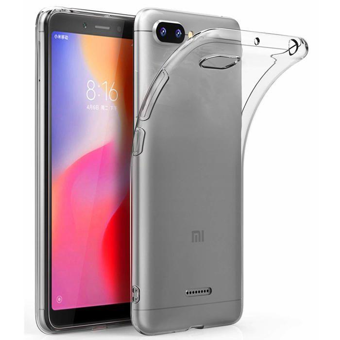 Case and Neck Strap for Xiaomi REDMI 6A - Transparent Soft TPU Adjustable Black Cord Phonillico®